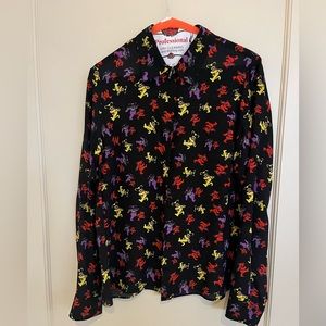 ALICE + OLIVIA black teddy shirt M